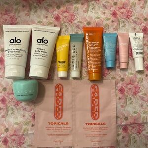 Alo, Tatcha, Peter Thomas Roth, Kylie Skincare and Beauty Sample Set